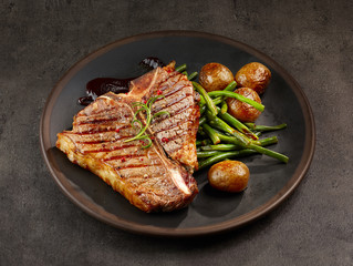 freshly grilled T bone steak