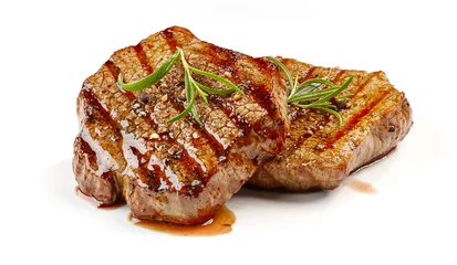 Foto auf Acrylglas Steakhouse frisch gegrilltes Steak