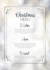 Christmas menu design - obrazy, fototapety, plakaty