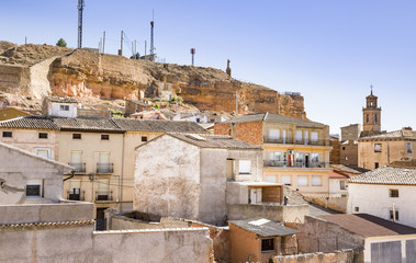Fototapeta premium a view over Ariza town, province of Zaragoza, Aragon, Spain