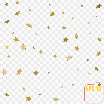 golden stars are falling down. vector illustration