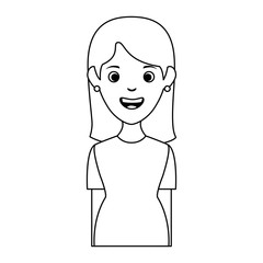 beautiful woman avatar character vector illustration design