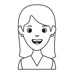 beautiful woman avatar character vector illustration design