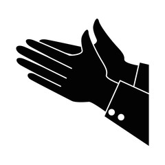 hands applauding isolated icon vector illustration design