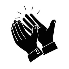 hands applauding isolated icon vector illustration design