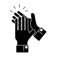 hands applauding isolated icon vector illustration design