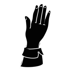 hand giving the five vector illustration design