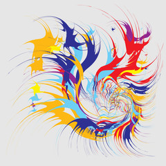 Paint Splashes Abstract Background