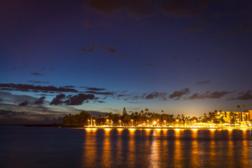 Kailua-Kona pier at night. 