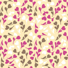 Seamless pattern with tender flowers. Vector template. Suitable for textiles, wallpapers, wrappers and covers gift wrapping.