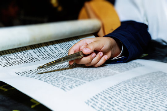 Bar Mitzvah celebrations, ceremonial reading from the Jewish religious book Torah.