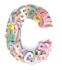 wooden letters C