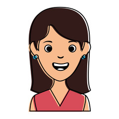 beautiful woman avatar character vector illustration design