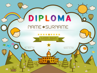 Certificate kids diploma