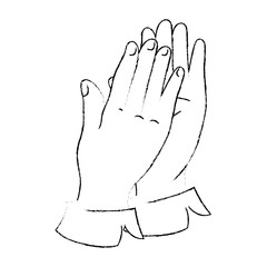 hands applauding isolated icon vector illustration design