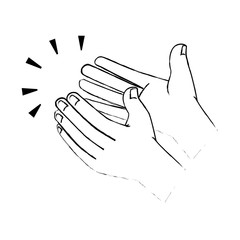 hands applauding isolated icon vector illustration design