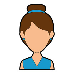 beautiful woman avatar character vector illustration design