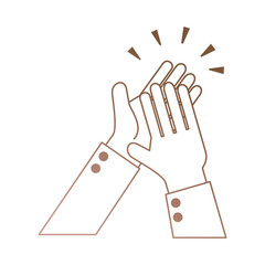 hands applauding isolated icon vector illustration design