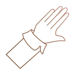 hand giving the five vector illustration design