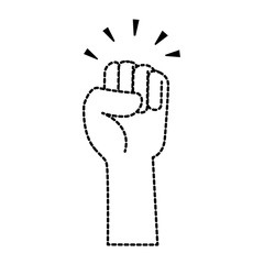 hand up fist icon vector illustration design