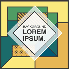 Vector decorative abstract background in trendy flat style