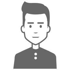 young man avatar character vector illustration design