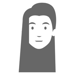beautiful woman head avatar character vector illustration design