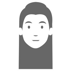 beautiful woman head avatar character vector illustration design