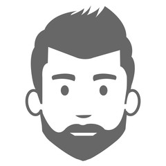 young man head avatar character vector illustration design