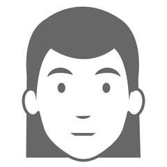 beautiful woman head avatar character vector illustration design
