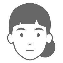 beautiful woman head avatar character vector illustration design