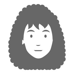 beautiful woman head avatar character vector illustration design