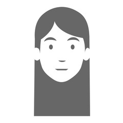 beautiful woman head avatar character vector illustration design