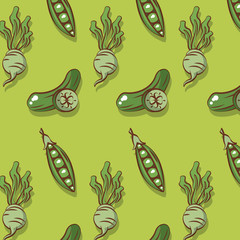 Cucumber and radish background
