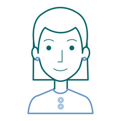 beautiful woman avatar character vector illustration design