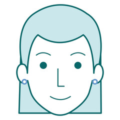 beautiful woman head avatar character vector illustration design