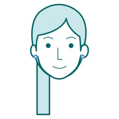 beautiful woman head avatar character vector illustration design