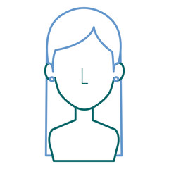 beautiful woman shirtless avatar character vector illustration design