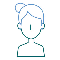 beautiful woman shirtless avatar character vector illustration design