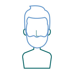 young man shirtless avatar character vector illustration design