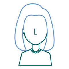 beautiful woman shirtless avatar character vector illustration design