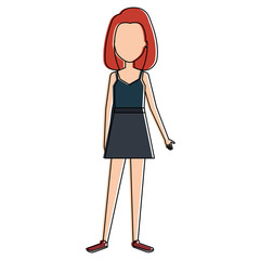 beautiful woman avatar character vector illustration design