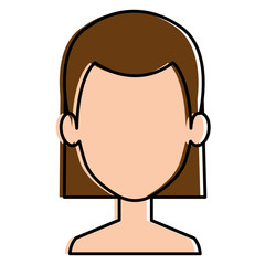 beautiful woman shirtless avatar character vector illustration design