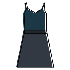 elegant feminine dress icon vector illustration design