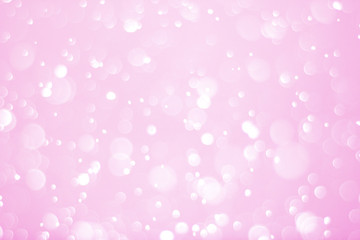 Pink lights bokeh defocus abstract background. Festive Christmas. Glitter bright background.