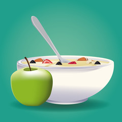 Oatmeal healthy food icon vector illustration graphic design