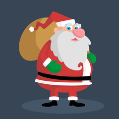 Picture of a thick santa with a gift bag