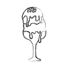 ice cream scoops  vector illustration