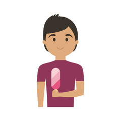 man with ice cream  vector illustration