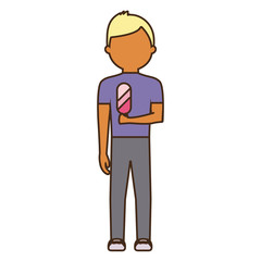 man with ice cream  vector illustration